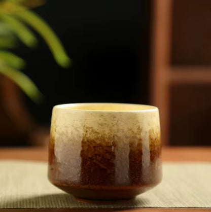 🍵 The Rustic Ritual: Vintage Coarse Pottery Ceramic Coffee & Tea Cup
