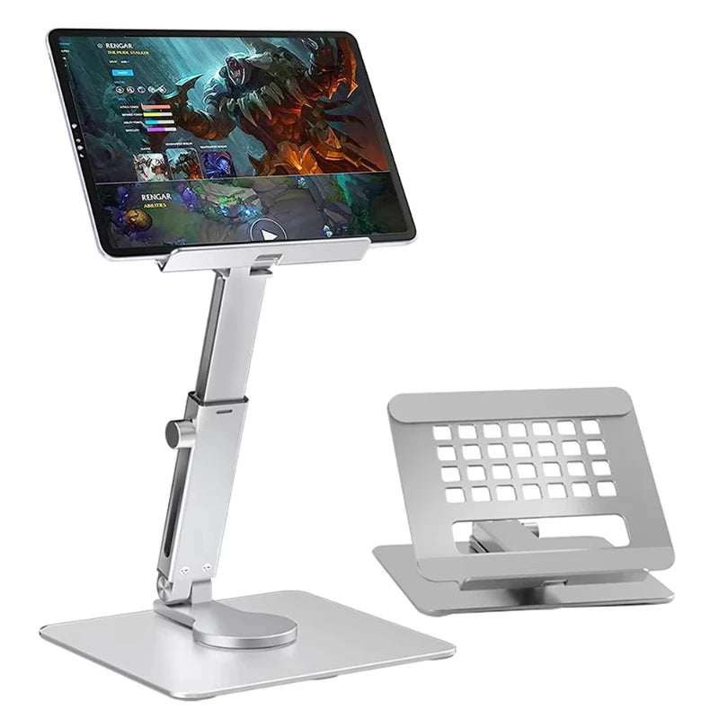 📱 The Command Center: 360° Rotating Aluminum Tablet Stand & Desk Riser