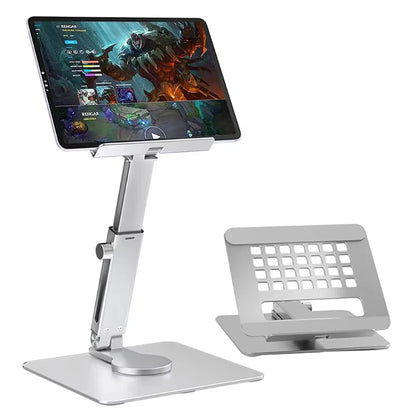 📱 The Command Center: 360° Rotating Aluminum Tablet Stand & Desk Riser