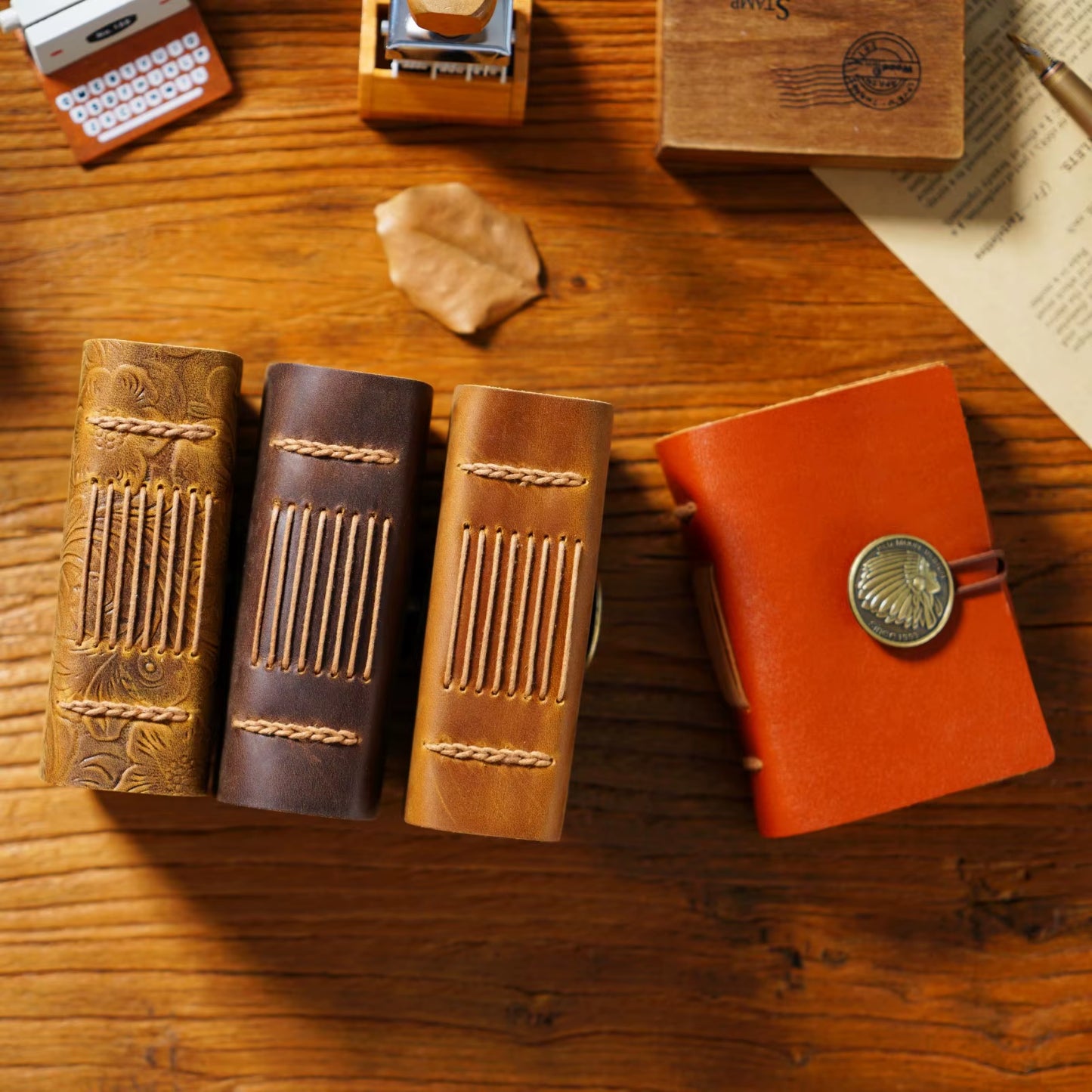 📓 Timeless Quality in Your Hands: The Genuine Leather Portable Notebook
