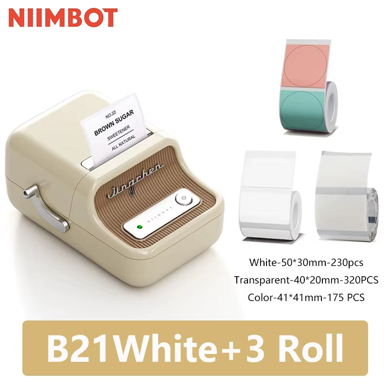B21 Mini Portable Thermal Label Printer