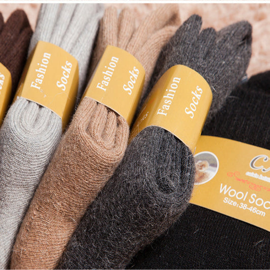 🧦 The Thermal Shield: Winter Thick Terry Rabbit Wool Socks