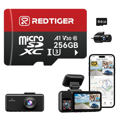 REDTIGER 4K 3 Channel Dash Cam