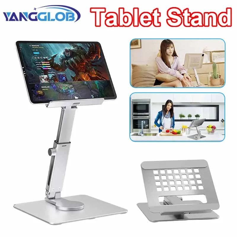 📱 The Command Center: 360° Rotating Aluminum Tablet Stand & Desk Riser