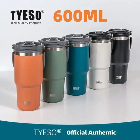 🥤 The Daily Hydrator: 600ML Tyeso Stainless Steel Insulated Travel Mug