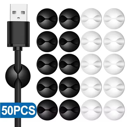 🖇️ The Seamless Fix: Mini Cable Winder & Desktop Organizer Clips