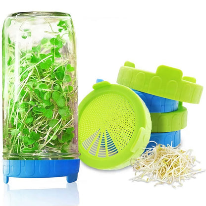 🌱 Harvest Health at Home: The Mason Jar Sprouting Lid Set