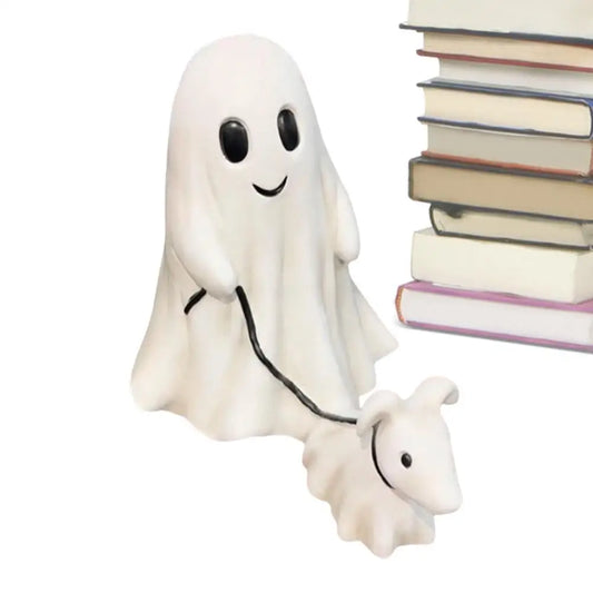 Dog Halloween Statue Spooky Ghost Dog Halloween Figurine Halloween Ghost Walking Dog Statue Halloween Creative Desk Decoration