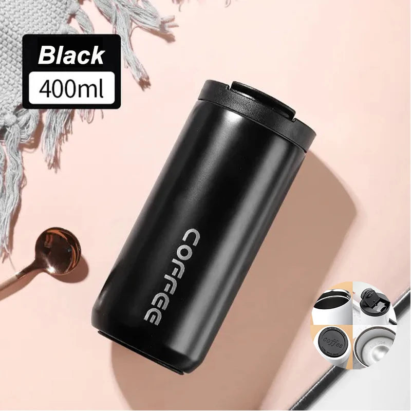 ☕ The Elite Commuter: 400ML Stainless Steel Leakproof Vacuum Flask