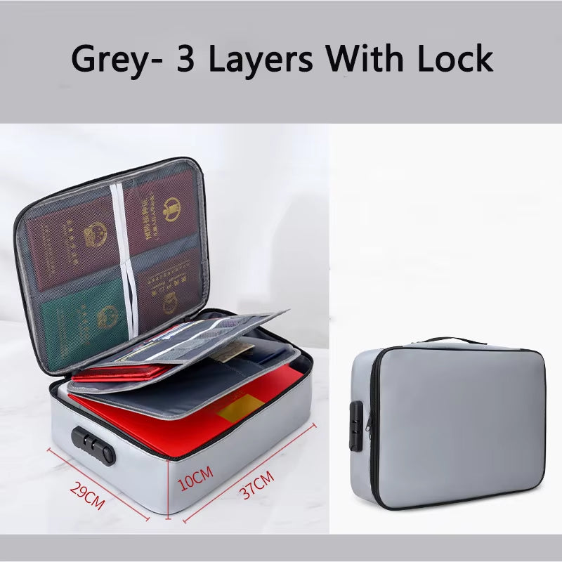 🛡️ The Ultimate Shield: Fireproof & Waterproof Multi-Layer Document Safety Organizer