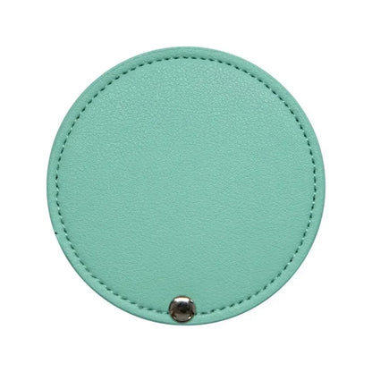 1Pc PU Leather Mini Mirror
