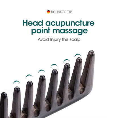 MR.GREEN Natural Wood Wide-Tooth Comb – Gentle Care for Healthy Hair