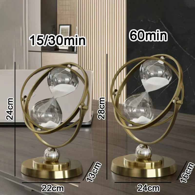 15-60 Minute Global Timer Retro Hourglass Nordic Creative Luxury Home Classical Living Room Office Desk Decoration Holiday Gift