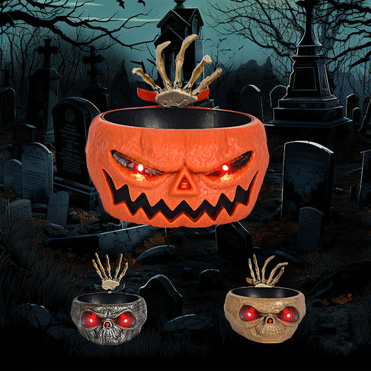 Halloween | Motion-Activated Candy Bowl Pumpkin — Spooky Serving Dish