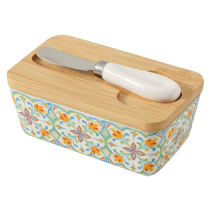 🌿 The Pastoral Pantry: Country-Style Ceramic Butter & Cheese Box
