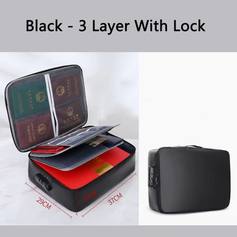 🛡️ The Ultimate Shield: Fireproof & Waterproof Multi-Layer Document Safety Organizer