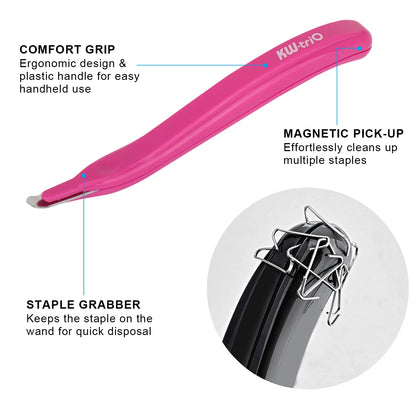 Portable Staple Remover Featured Easy Pull Pen-Type Magnetic Head