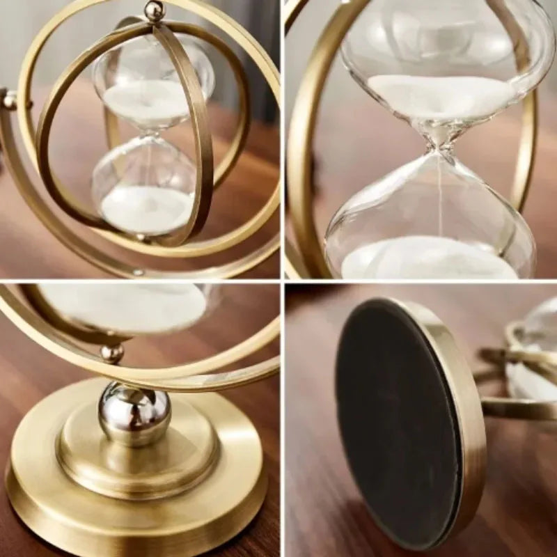 15-60 Minute Global Timer Retro Hourglass Nordic Creative Luxury Home Classical Living Room Office Desk Decoration Holiday Gift