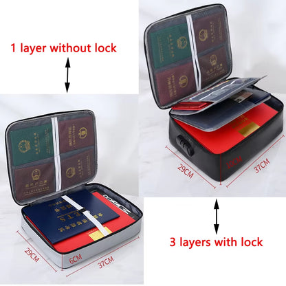 🛡️ The Ultimate Shield: Fireproof & Waterproof Multi-Layer Document Safety Organizer