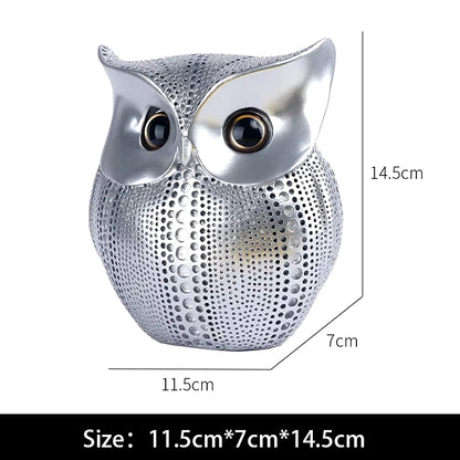 Nordic Owl Statue for Home Decor, Crafted Figurinesresin Animal Sculptures Collection for Bedroom, Office Book Shelf, TV Decorat