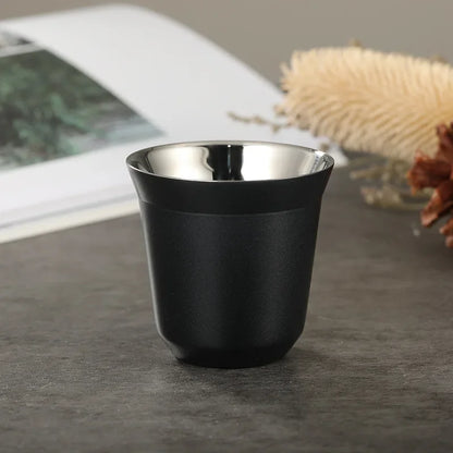 ☕ The Espresso Essential: 80ml Double-Wall Stainless Steel Mini Coffee Cups