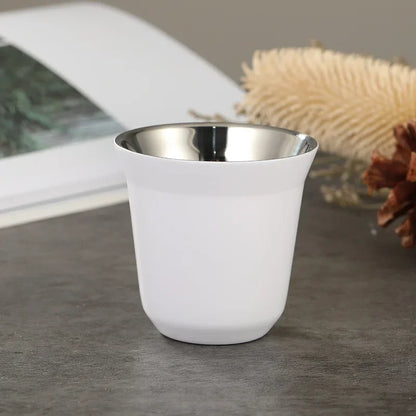 ☕ The Espresso Essential: 80ml Double-Wall Stainless Steel Mini Coffee Cups