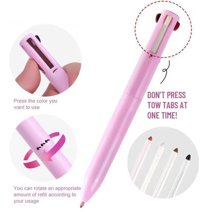 🖋️ The Swiss Army Pen of Beauty: 4-in-1 Multi-Functional Cosmetic Pencil