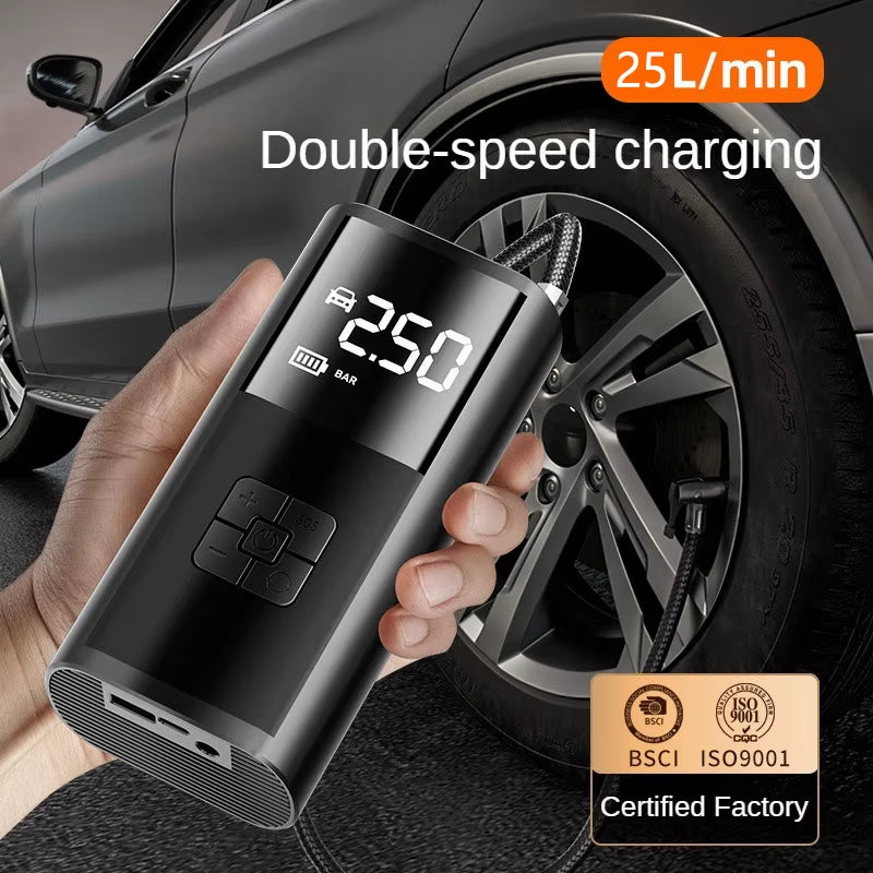 🚗 Power Your Journey: The 150PSI Wireless Portable Car Air Compressor