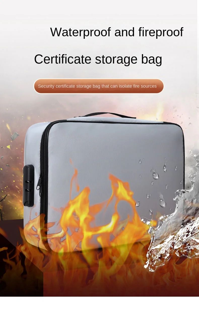 Fireproof & Waterproof Document Storage Bag