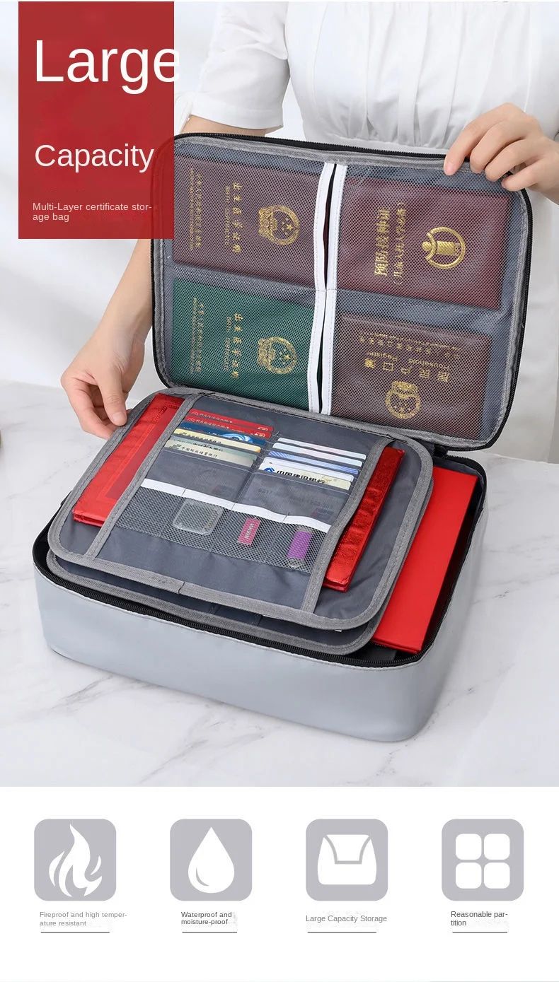 Fireproof & Waterproof Document Storage Bag