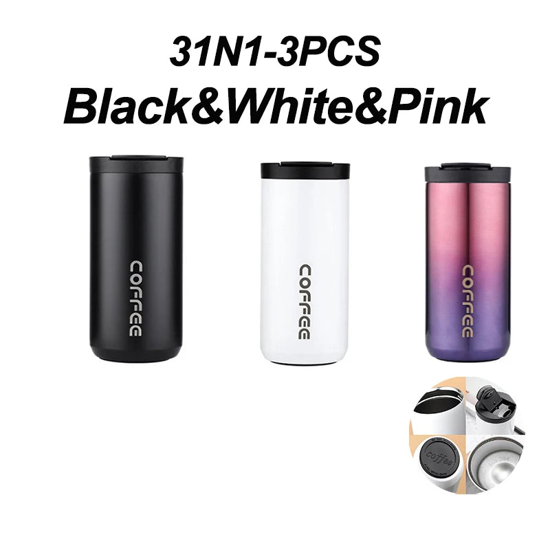 ☕ The Elite Commuter: 400ML Stainless Steel Leakproof Vacuum Flask