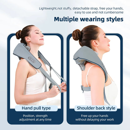 20-26W Wireless Neck & Shoulder Massager – Deep Kneading Massage Shawl with Heat