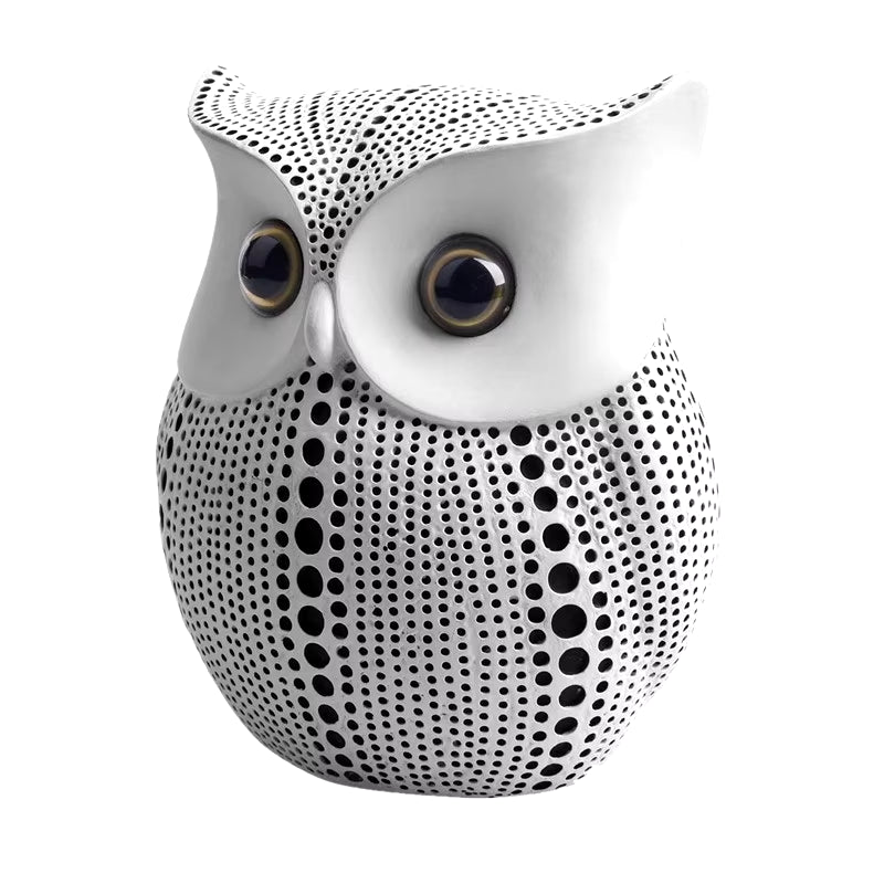 Nordic Owl Statue for Home Decor, Crafted Figurinesresin Animal Sculptures Collection for Bedroom, Office Book Shelf, TV Decorat