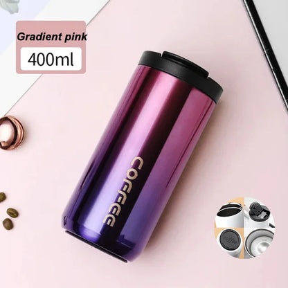 ☕ The Elite Commuter: 400ML Stainless Steel Leakproof Vacuum Flask