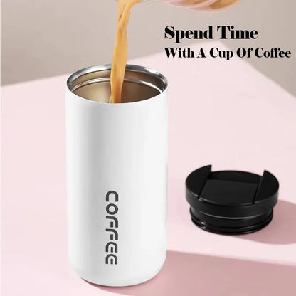 ☕ The Elite Commuter: 400ML Stainless Steel Leakproof Vacuum Flask