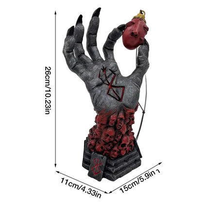 Berserk Figure Hand of God Statue Anime Handcraft Resin Ornament Halloween Skeleton Figurine Craft Desk Decoration Scary Decor