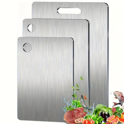 🔪 The Trio of Precision: 3-Piece Stainless Steel Cutting Board Set
