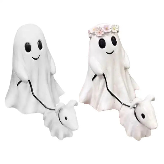 Ghost Walking Dog Statue