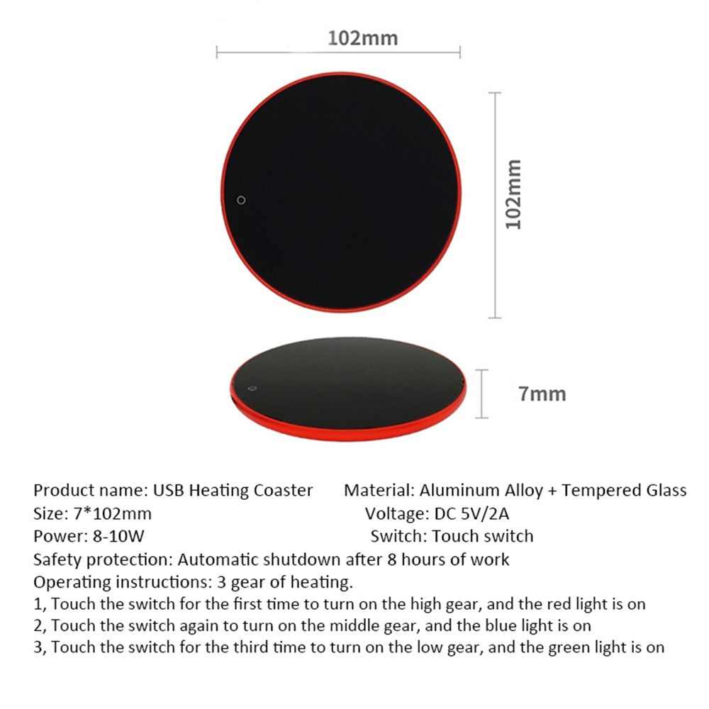 ☕ Savor Every Sip: The USB Temperature-Adjustable Coffee Mug Warmer & Heating Touch Pad