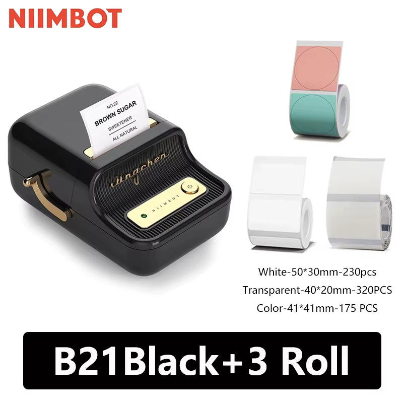 B21 Mini Portable Thermal Label Printer