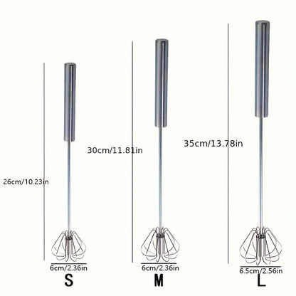 Stainless Steel Semi-Automatic Egg Beater