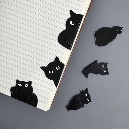 Halloween | Black Cat Magnetic Bookmarks — 6 / 7-Piece Set