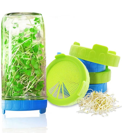 🌱 Harvest Health at Home: The Mason Jar Sprouting Lid Set
