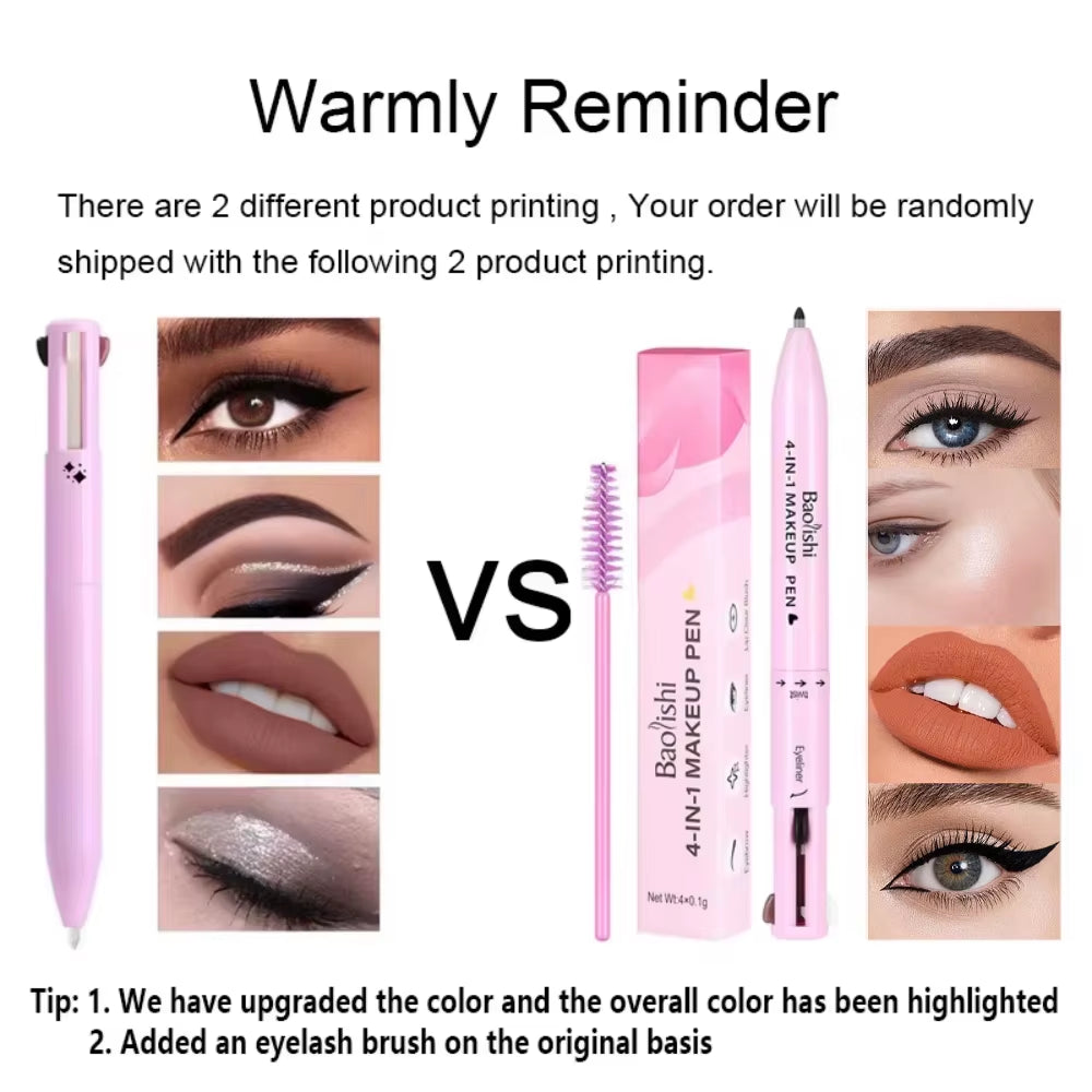 🖋️ The Swiss Army Pen of Beauty: 4-in-1 Multi-Functional Cosmetic Pencil