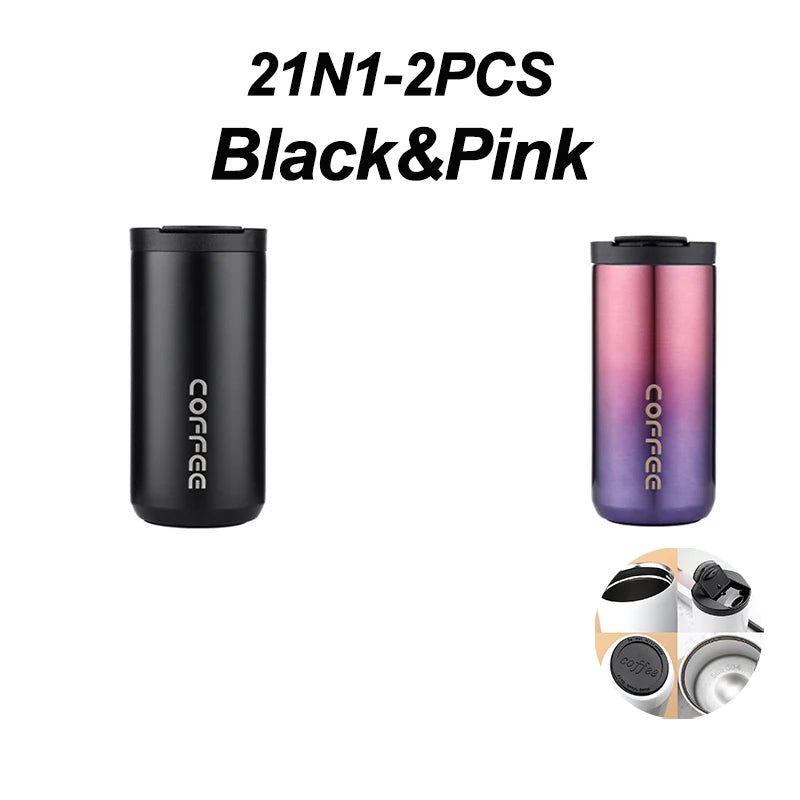 ☕ The Elite Commuter: 400ML Stainless Steel Leakproof Vacuum Flask
