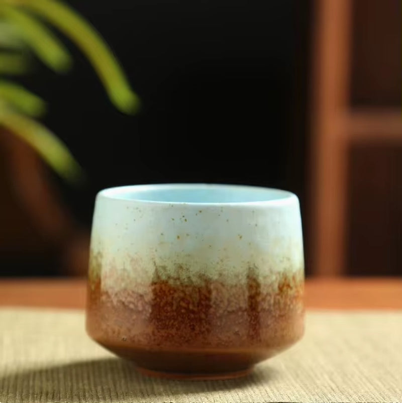 🍵 The Rustic Ritual: Vintage Coarse Pottery Ceramic Coffee & Tea Cup