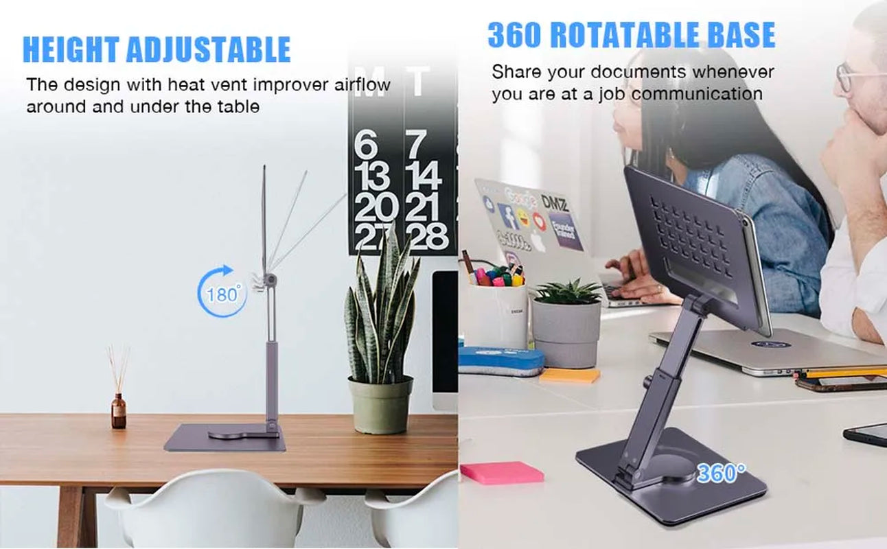 Aluminum Adjustable Foldable Tablet Stand Desk