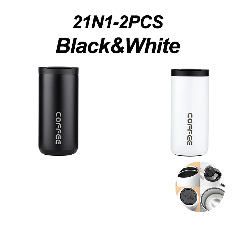 ☕ The Elite Commuter: 400ML Stainless Steel Leakproof Vacuum Flask