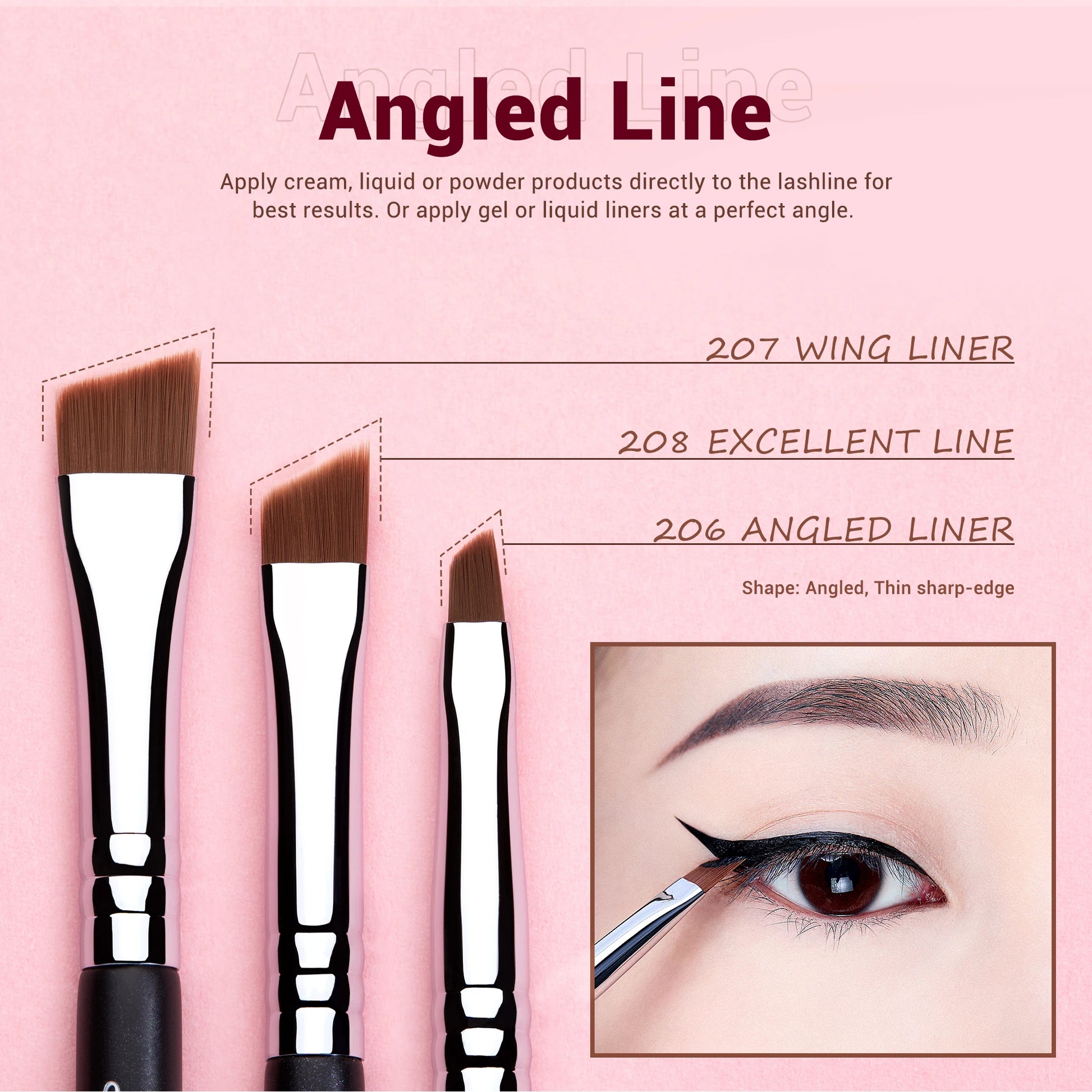 11‑Piece Professional Eyeliner Brush Set