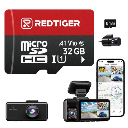 REDTIGER 4K 3 Channel Dash Cam